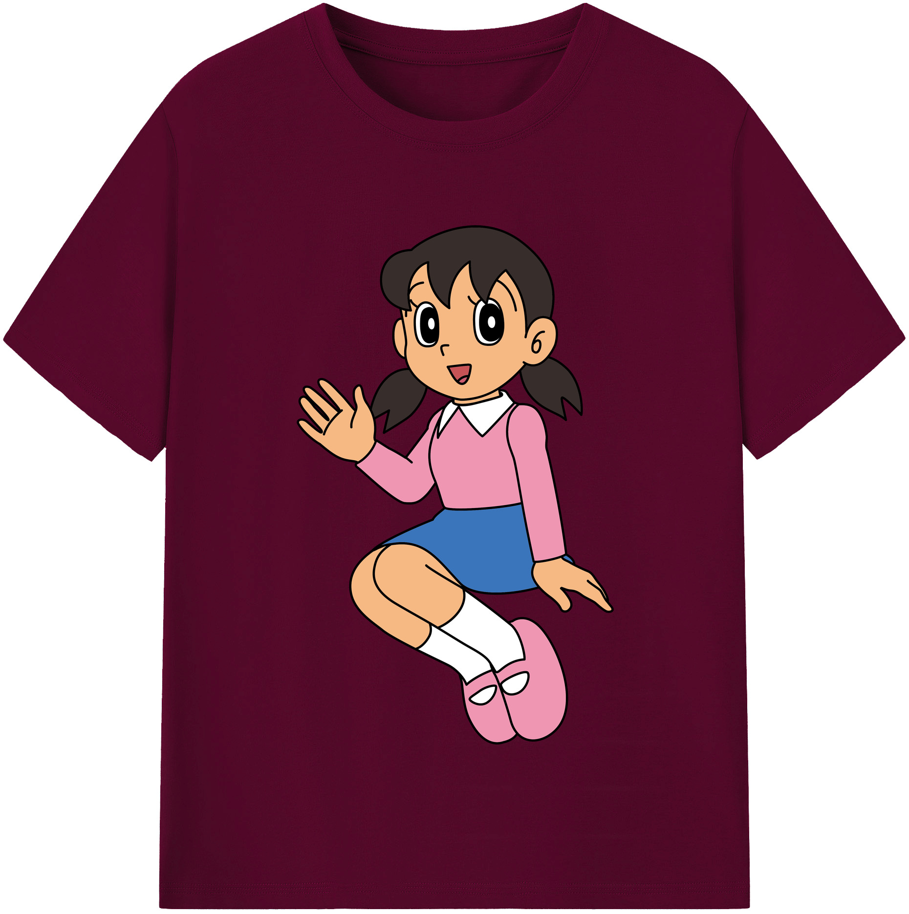（画像用） ドラえもん みなもと しずか Doraemon Shizuka Minamoto レディースカジュアルプリントTシャツ（綿100％）